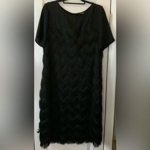 Black fringe dress